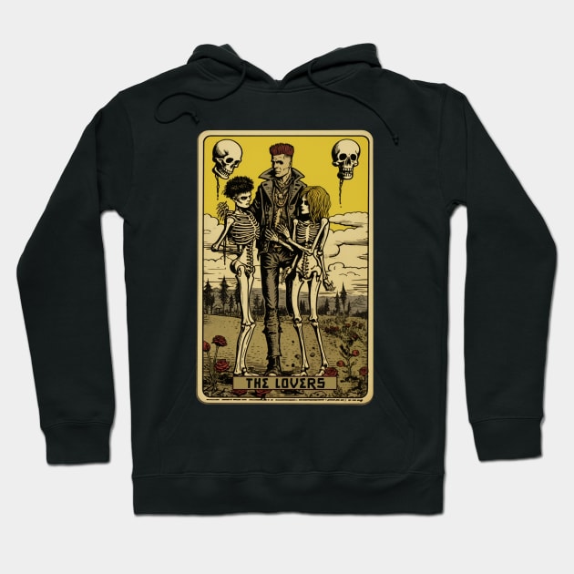 The Lovers Parody Tarot Card Tee: Whimsical and Witty Hoodie by Soulphur Media